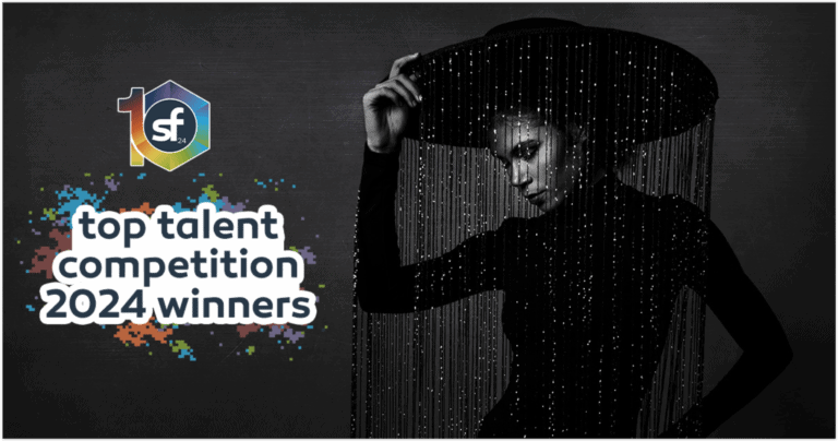 black and white portrait of a young woman in a fringe hat